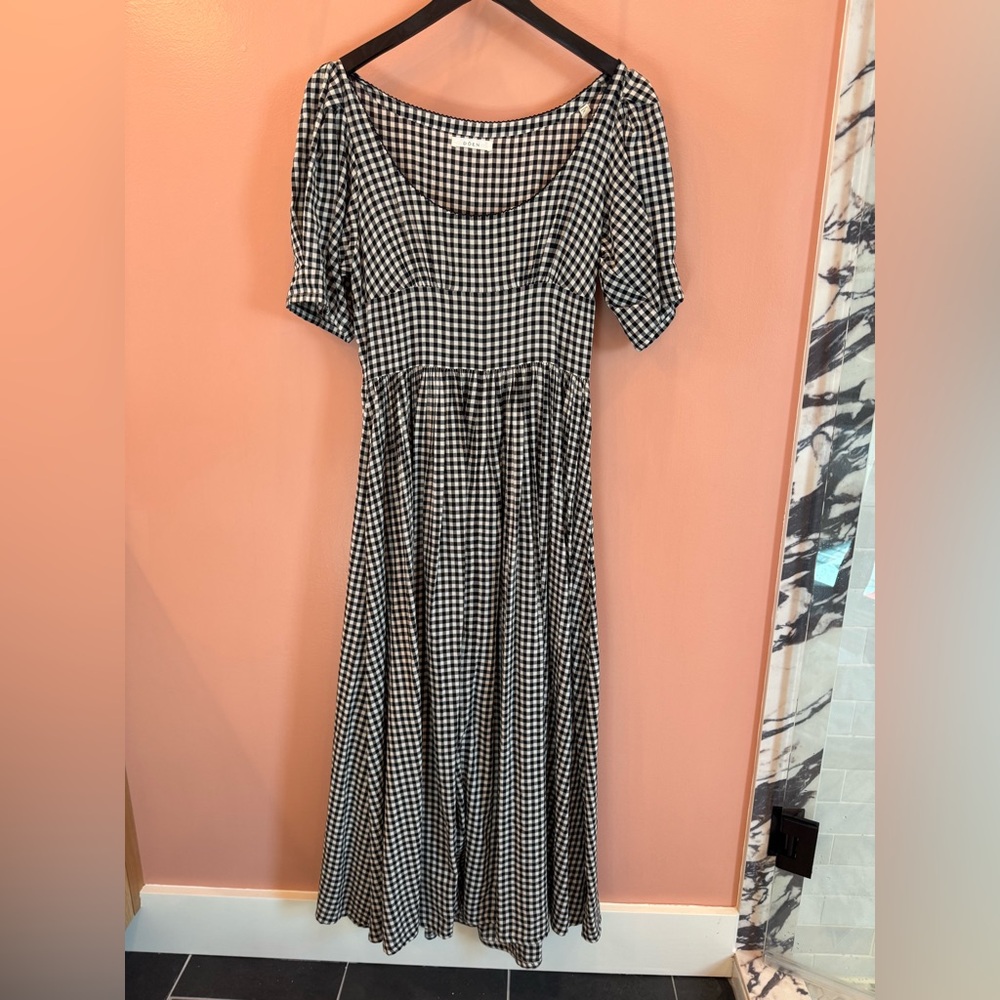 Doen Black and White Gingham Dress